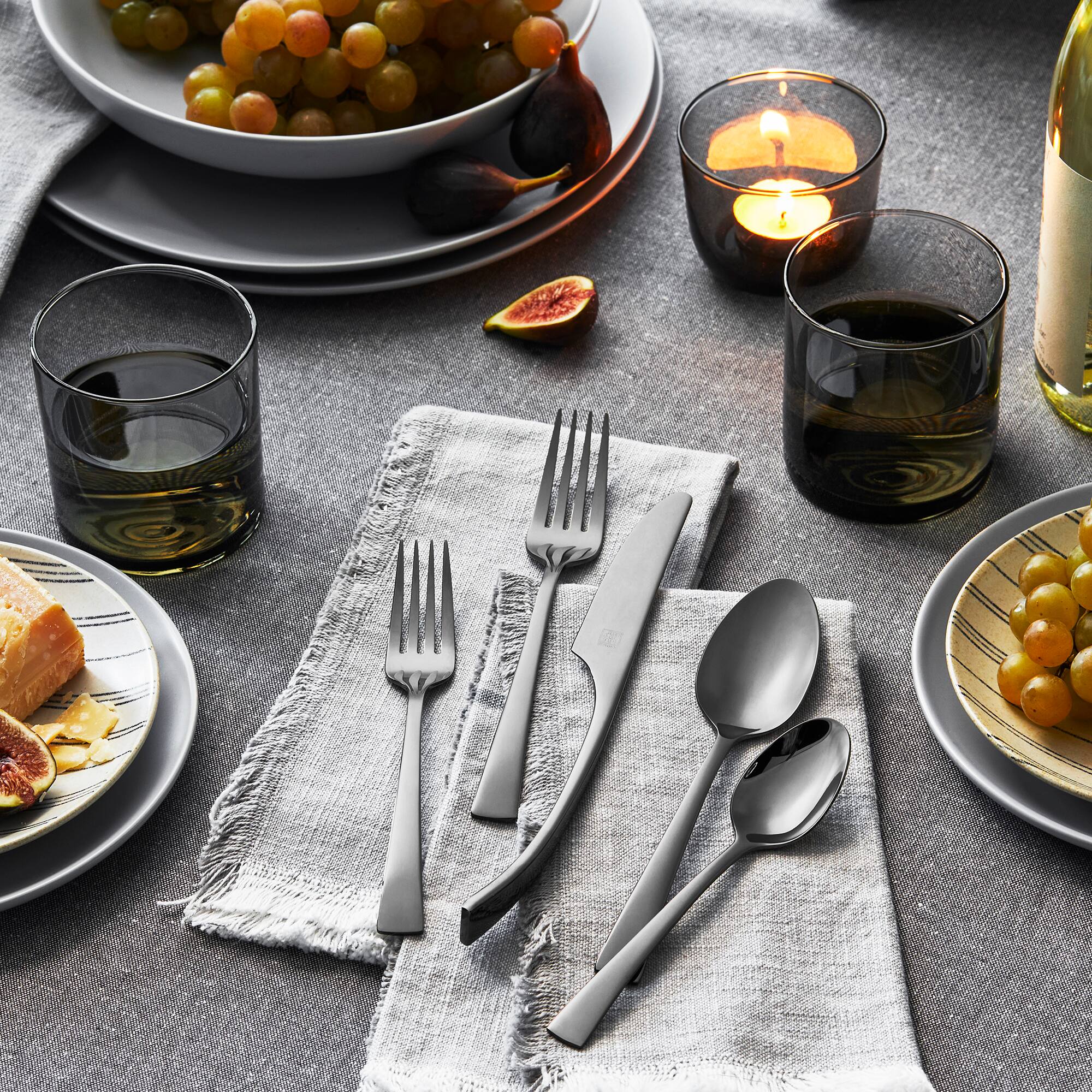 Alt View 7. ZWILLING - ZWILLING Bellasera 20-pc 18/10 Stainless Steel Flatware Set - Slate - Slate.