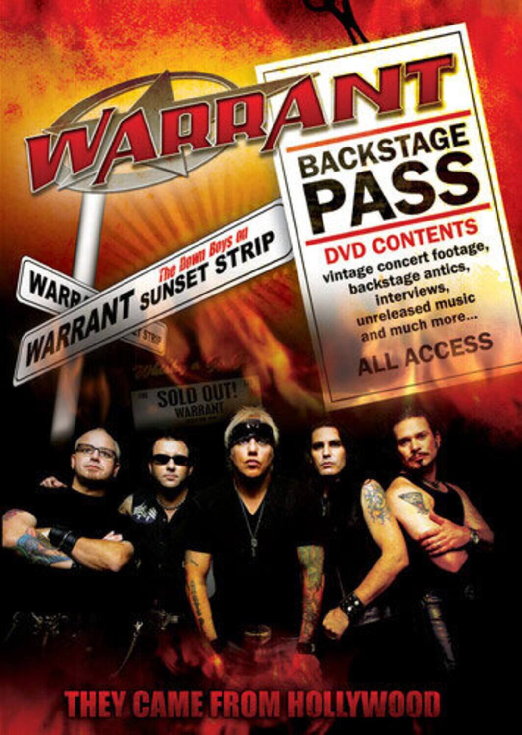 Front. Warrant - They Came From Hollywood   - DVD.