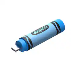 Front. SANDISK - 128GB Crayola USB-C Flash Drive, Cerulean Blue - Blue.