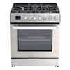 Front. Rangaire - Rangaire 30" Gas Range Convection Oven Slide-in Stainless Steel RRG303TS - Stainless steel.