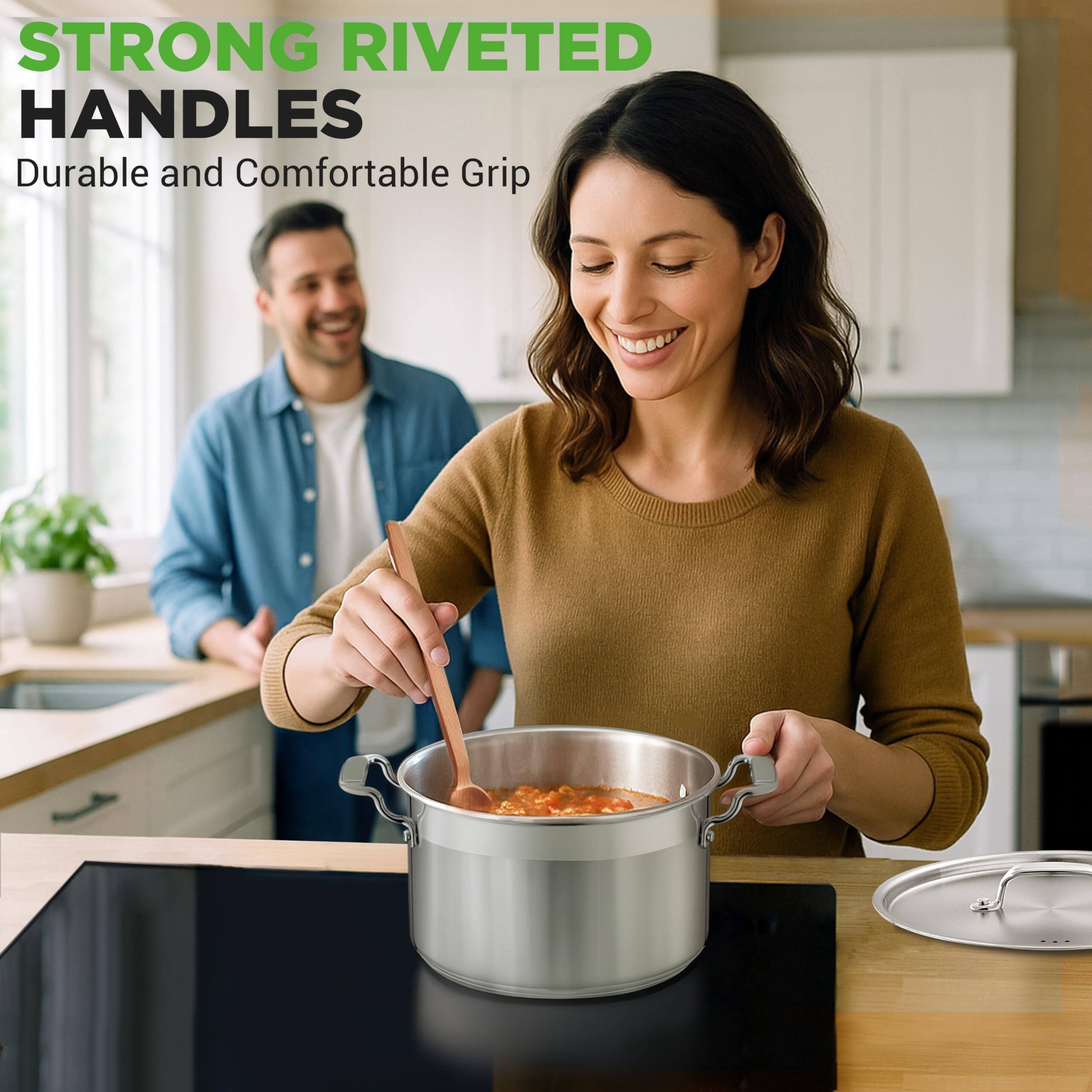 STRONG RIVETED HANDLES  
Durable and Comfortable Grip
