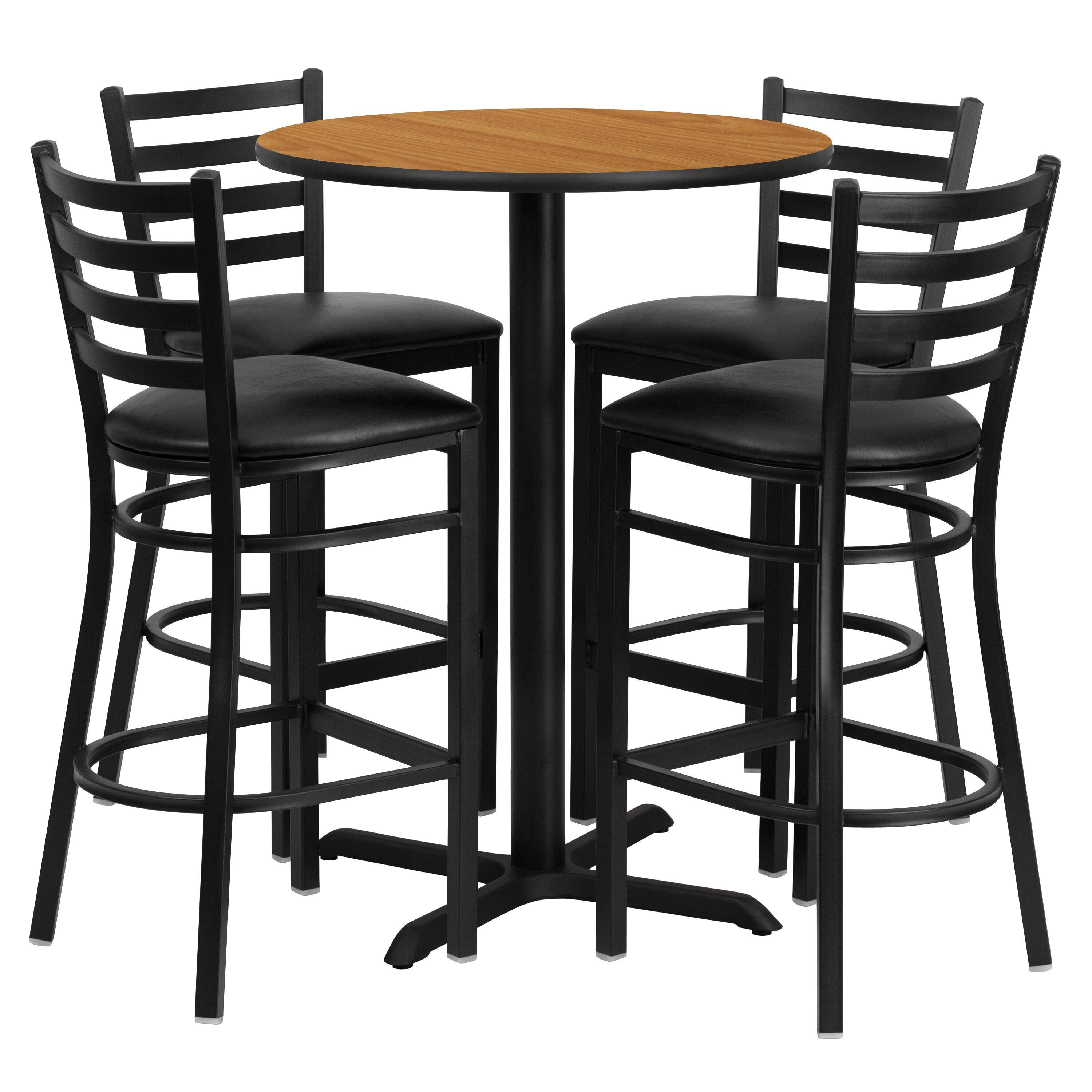 Natural Top/Black Vinyl Seat