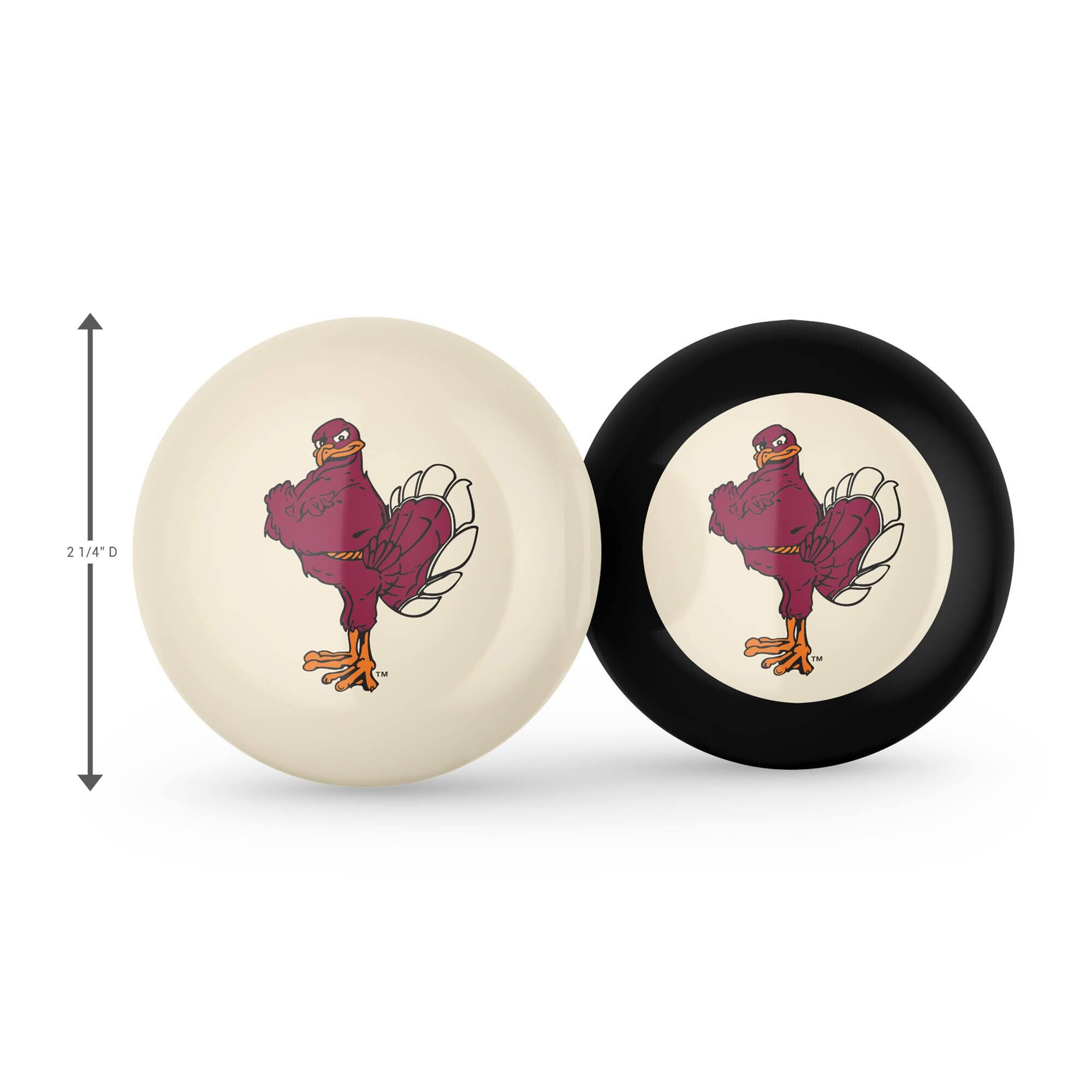 Alt View 1. Imperial - Virginia Tech Hokies Logo Cue Ball & 8 Ball Combo Set - White.