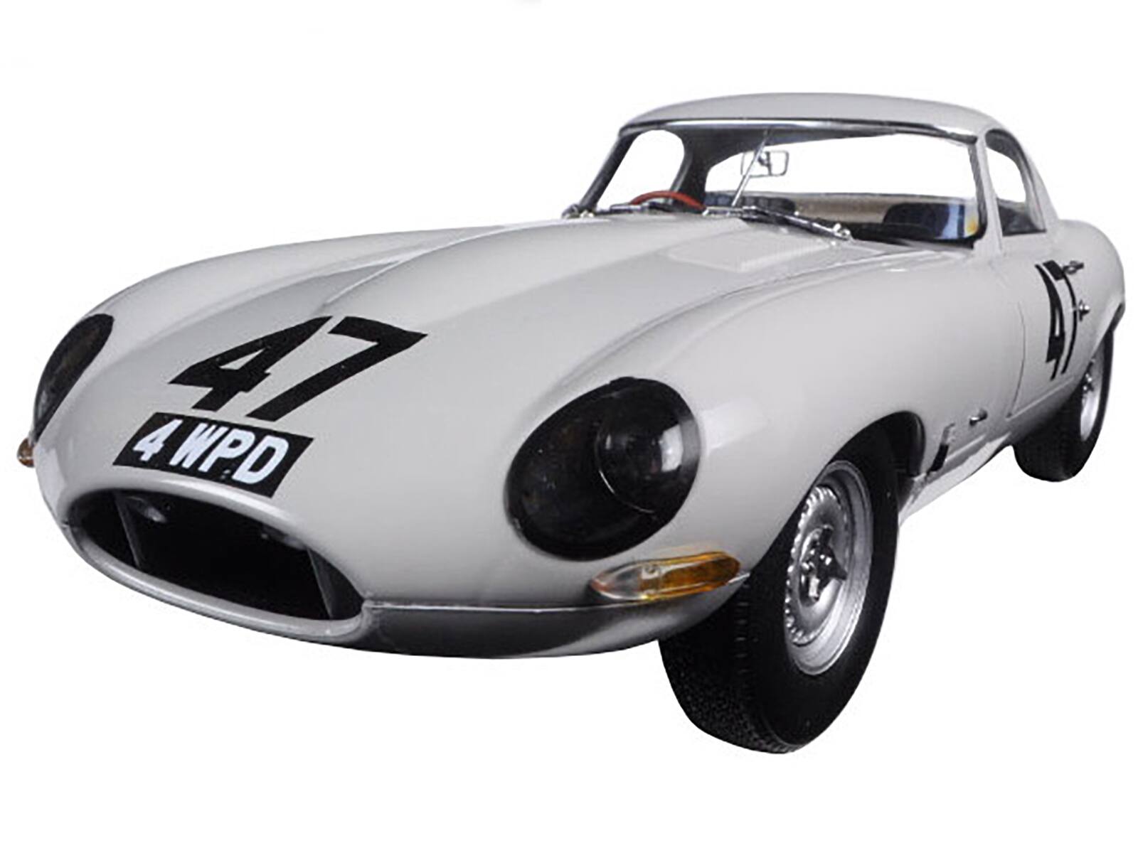 Alt View 1. Paragon - 1963 Jaguar Lightweight E-Type #47 Coombs 4 WPD" 1/18 Diecast Model Car by Paragon ".