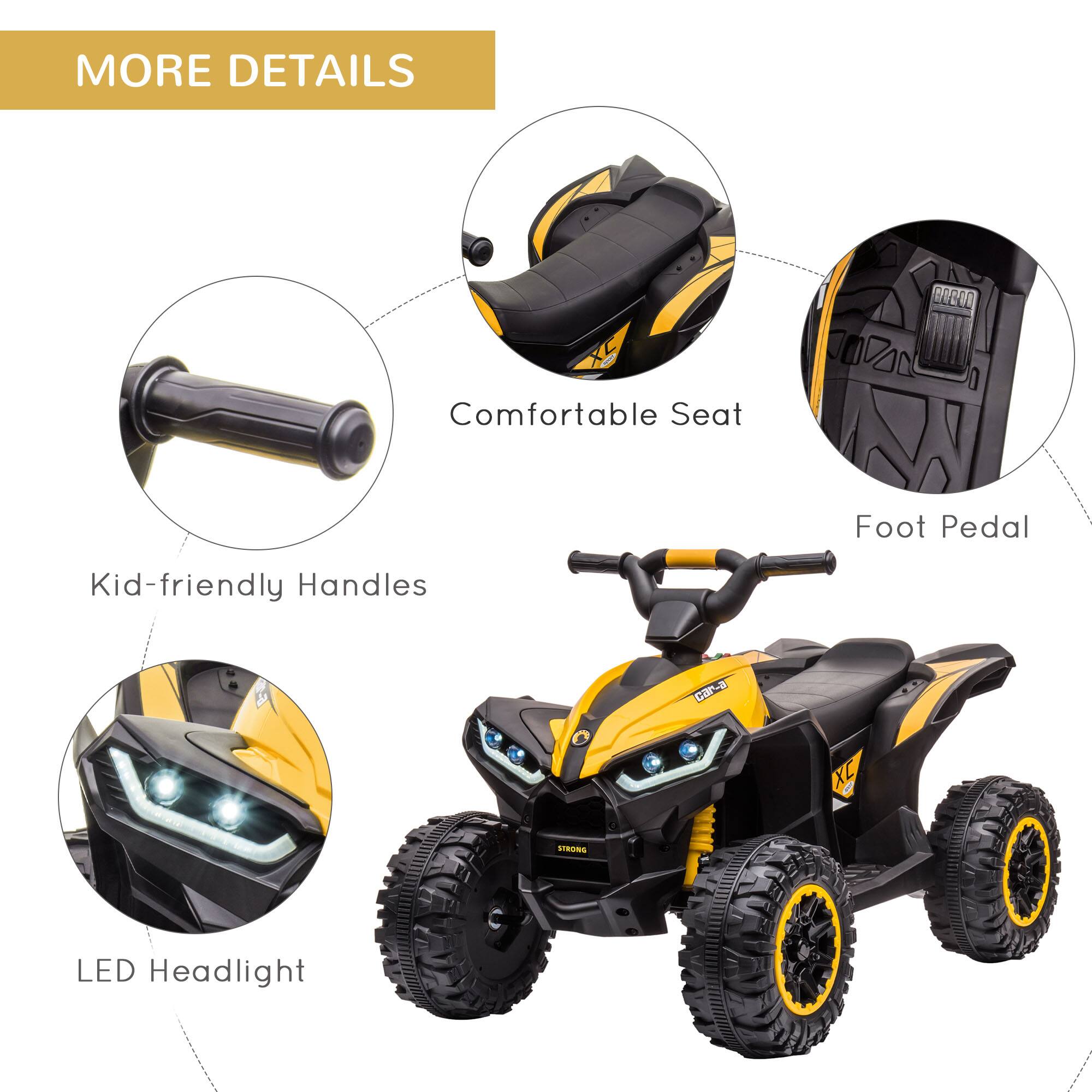 MORE DETAILS

- Comfortable Seat
- Foot Pedal
- Kid-friendly Handles
- LED Headlight
