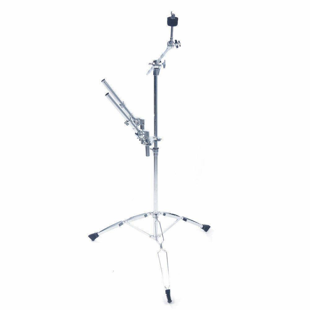 Angle. Winado - Double Tom Drum Stand with Adjustable Height 21.6" to 54.86", Premium Stainless Steel Frame, Double Braced Legs, Rubber.