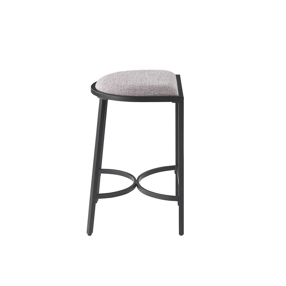Back. Crosley Furniture - Ellery 2-Piece Counter Height Bar Stool Set - 2 Stools - Gray.
