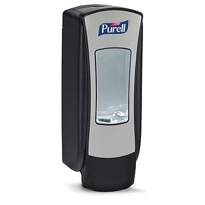 Front. Purell - PURELL ADX12 Wall Mounted Hand Sanitizer Dispenser  - Black/Brushed Chrome.