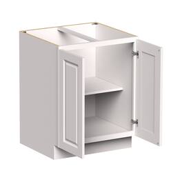 Boyel Living - 27-in W x 34.5-in H x 24-in D Shaker Full-Height Door Kitchen Base Cabinet with Soft-Close Hinges - Glacier White
