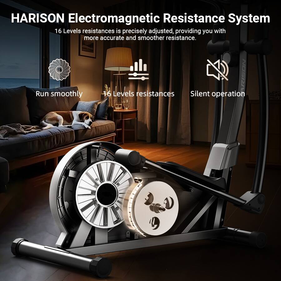 HARISON Electromagnetic Resistance System

16 Levels resistances is precisely adjusted, providing you with more accurate and smoother resistance.

Run smoothly

16 Levels resistances

Silent operation