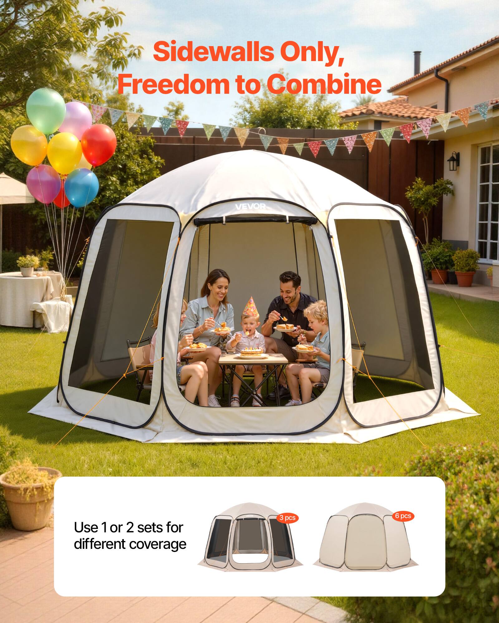 Sidewalls Only, Freedom to Combine

Use 1 or 2 sets for different coverage

3 pcs

6 pcs