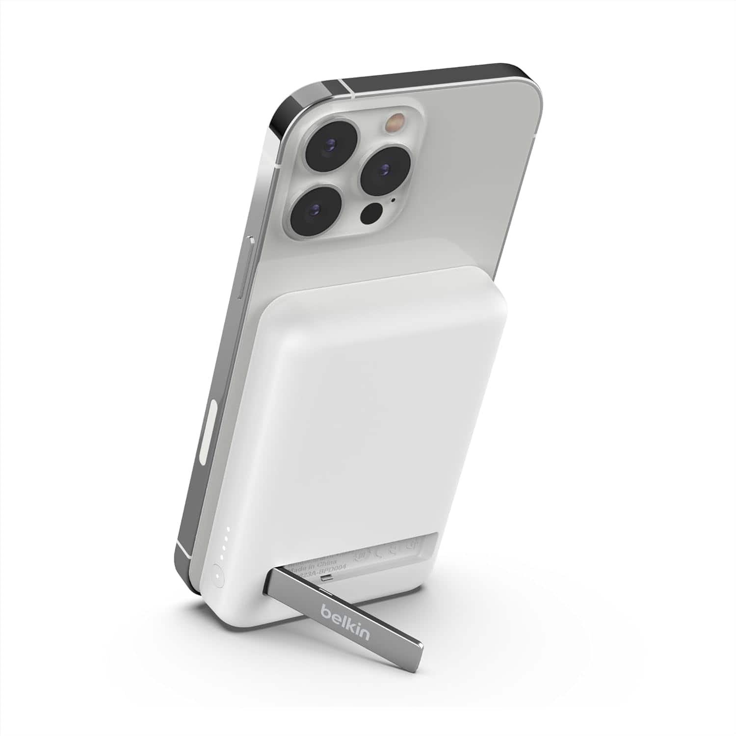 Belkin - BoostCharge Magnetic Wireless Power Bank 5K + Stand MagSafe compatible with 10W USB-C output 7.5W wireless 5W Qi