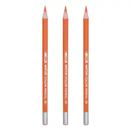 Unique Bargains - Watercolor Pencils, Color Pencil Set for Adult Coloring, Blending, 3pcs - Orange - red