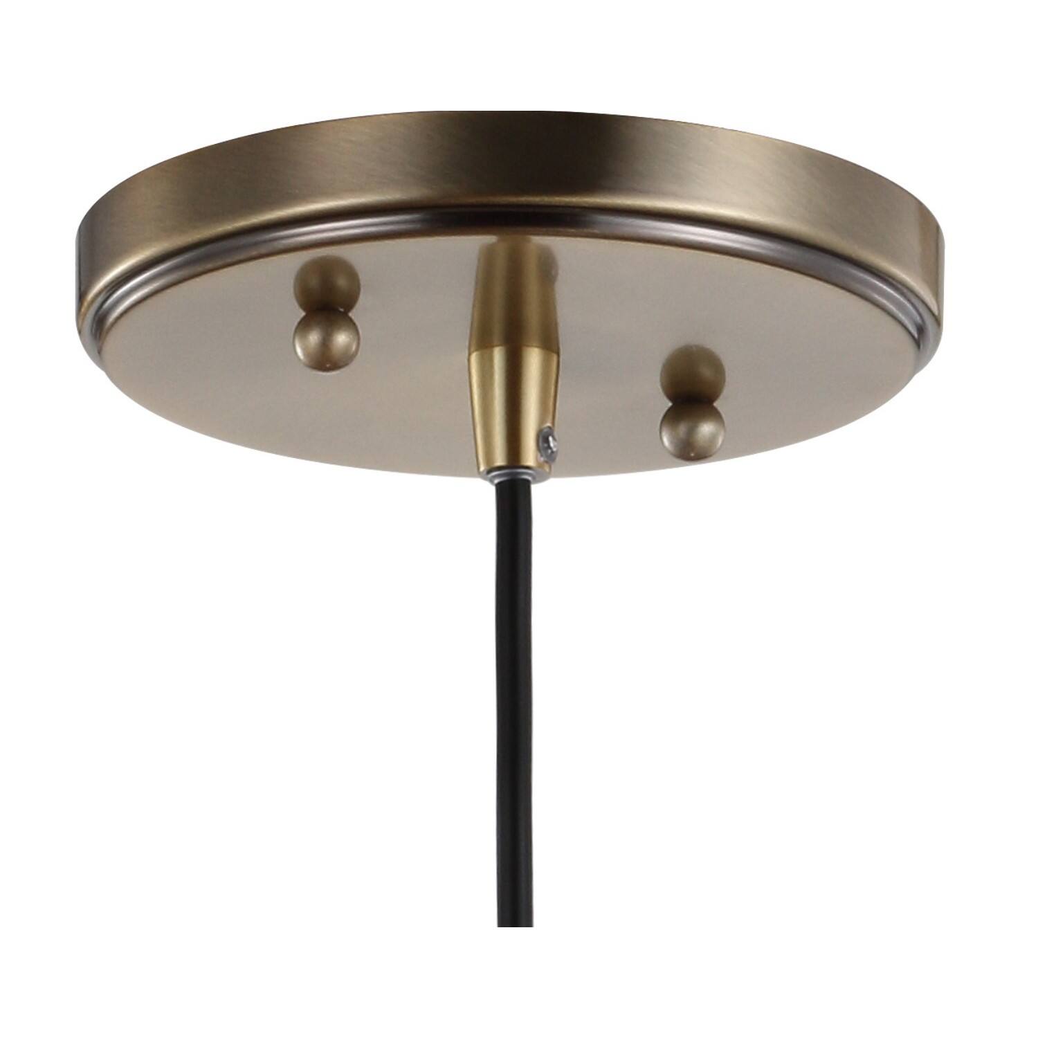 Alt View 5. Jonathan Y - Cleo 5.5" Adjustable Metal/Glass LED Pendant, Brass Gold - Brass Gold.