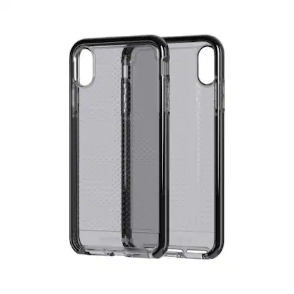 Front. Tech21 - Tech 21 EVOCHECK Contains FlexShock Protects Drop After Drop 12 Ft/3.6 m Drop Protection Slim Profile Smokey Black Case - Smokey Black.