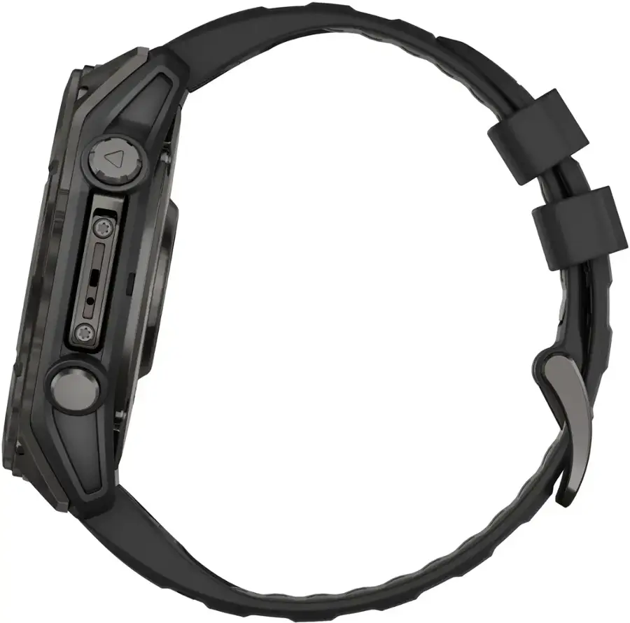 Alt View 7. Garmin - fēnix 8 AMOLED Sapphire GPS Smartwatch 51mm Fiber-reinforced polymer - Carbon Gray DLC Titanium.
