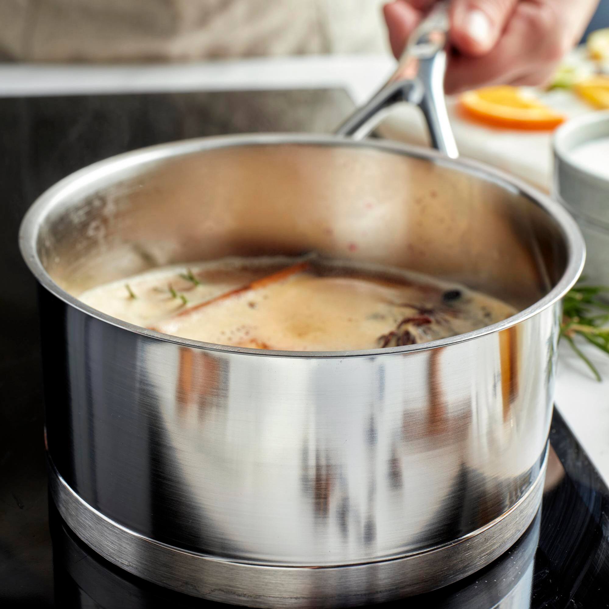 Alt View 2. Demeyere - Demeyere Atlantis Proline 7 3.2-qt Stainless Steel Saucepan - Stainless Steel.