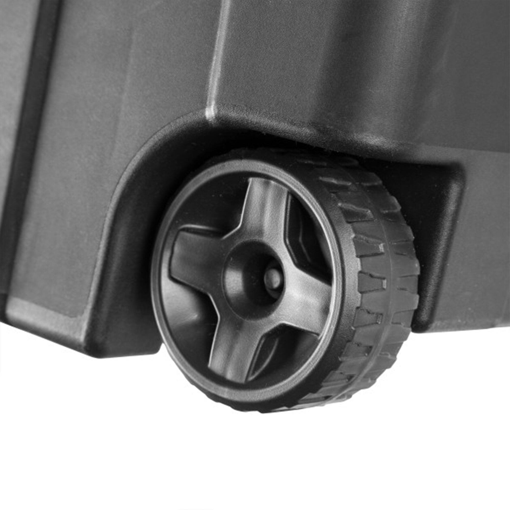 Alt View 8. Sterilite - Sterilite Heavy Duty 40 Gallon Wheeled Industrial Storage Tote, 4-Pack, Black - Black.