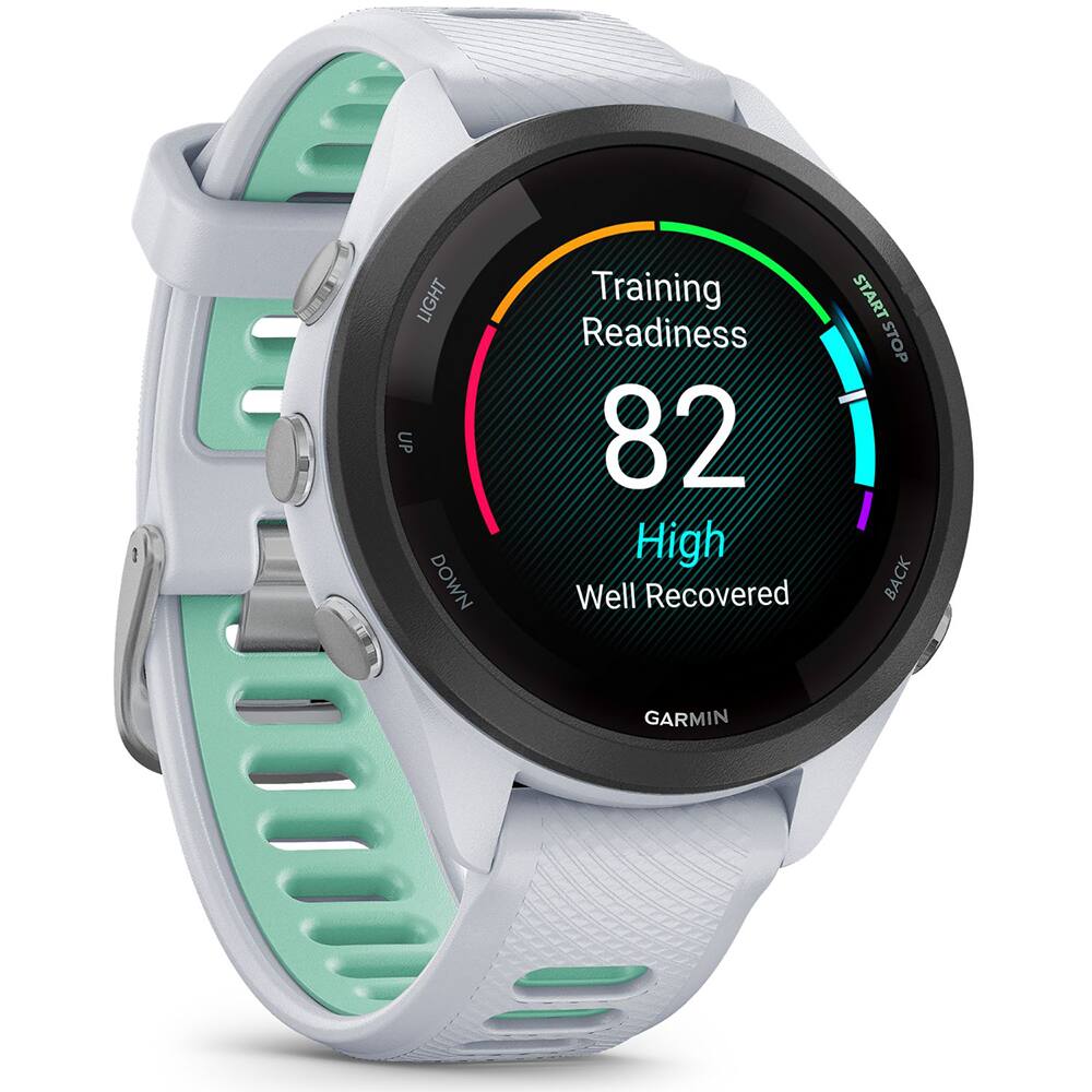 7 LIGHT UP DOWN Training Readiness 82 High Well Recovered START STOP BACK GARMIN