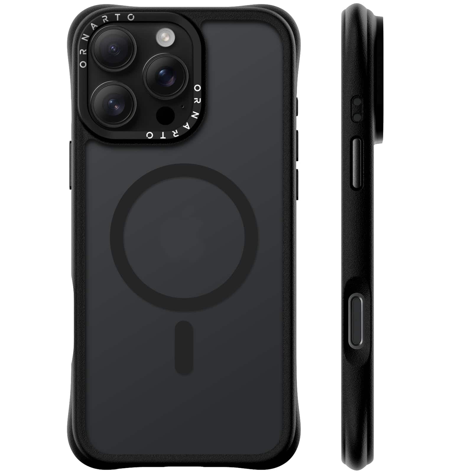 Ornarto - Magnetic for iPhone 16 Pro Max Case 6.9", Compatible with MagSafe | Slim Translucent Matte Cover - Black