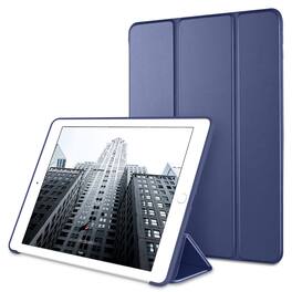 DTTO - case for iPad 6th/5th Gen 9.7 Inch, Smart Slim Lightweight Stand with Soft TPU Back Cover , Auto Sleep/Wake - Navy Blue