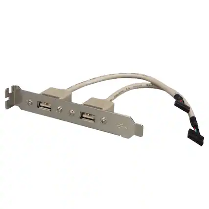 Front. Sanoxy - Sanoxy USB 2.0 A Female 2 Port Internal AT Motherboard Adapter - Beige.