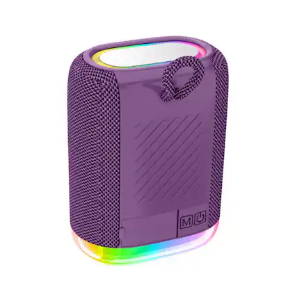 Front. SKRAN - Portable Bluetooth Speaker- with Colorful Lighting Effects, Wireless Surround Sound ,for Outdoor, Home & Travel.