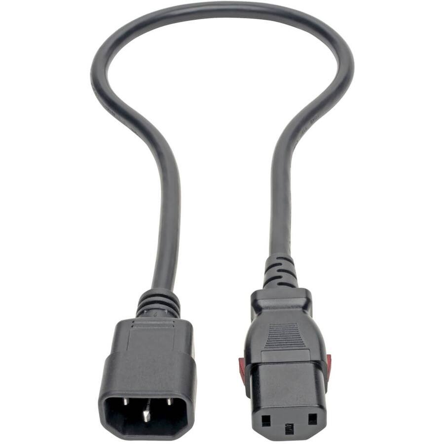 Alt View 3. Tripp Lite - Eaton Tripp Lite Series Power Extension Cord, Locking C13 to C14 PDU Style - 10A, 250V, 18 AWG, 2 ft. (0.61 m) - For Com - Black.