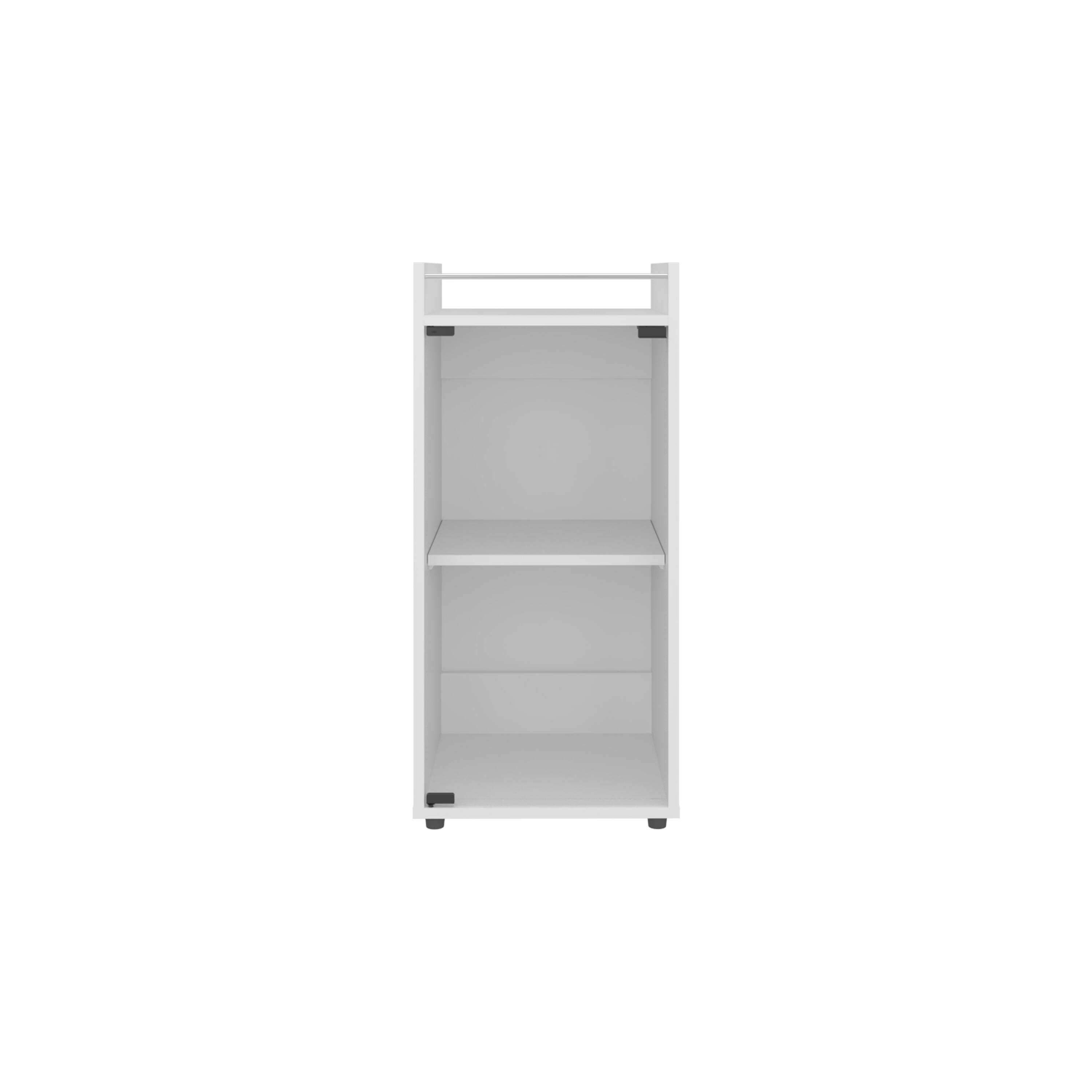 TuHome - Theba Minibar Cabinet Two Doors, Open Shelf And Compact Design, Modern Bar Storage - White