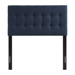 FurniFact - Upholstered Twin Fabric Headboard with Soft Padding and Classic Design - Blue