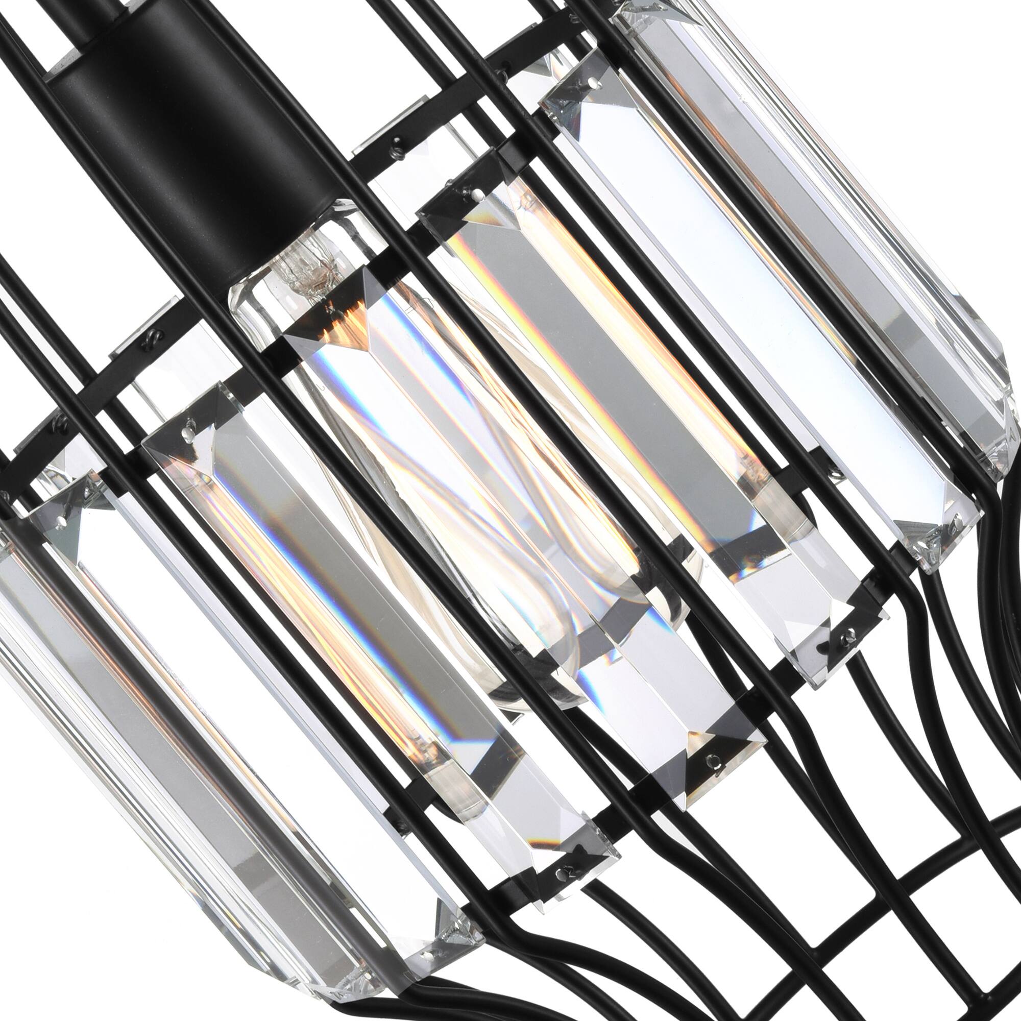 Back. CWI Lighting - Alethia 1 Light Down Mini Pendant With Black Finish - Black.
