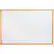 Alt View 16. Floortex - Viztex Lacquered Steel Magnetic Dry Erase Boards with an Oak Effect Frame - 36'' x 48'' - White.