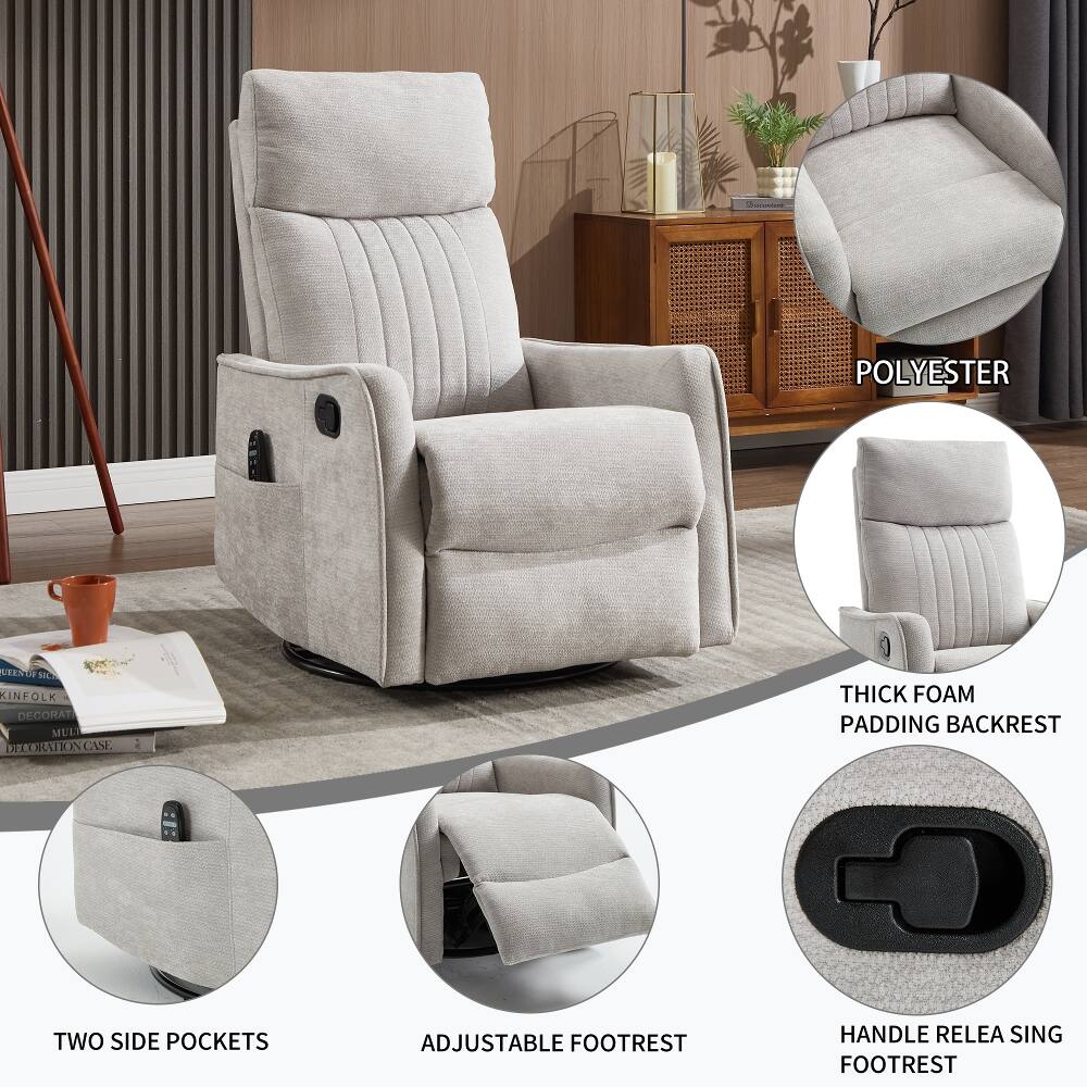 POLYESTER  
CEEN OF SOFA KINFOLK DECORATION  
MUL DECORATION CASE  
THICK FOAM PADDING BACKREST  
TWO SIDE POCKETS  
ADJUSTABLE FOOTREST  
HANDLE RELEASE FOOTREST