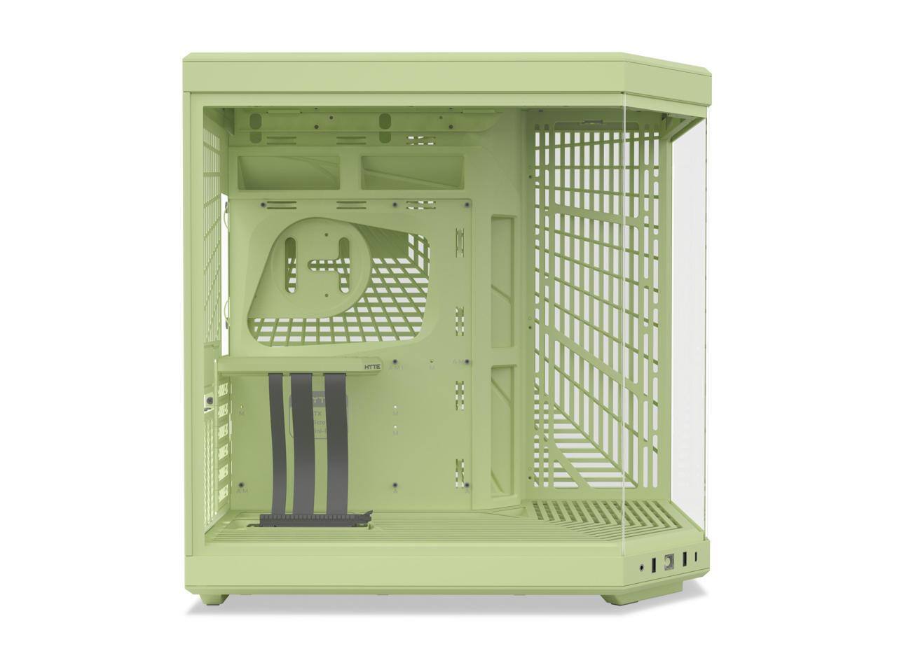 Alt View 2. HYTE - HYTE CS-HYTE-Y70-MM Matcha Milk ATX Case (ABS/Steel/Glass Dual Chamber) - Matcha Milk.