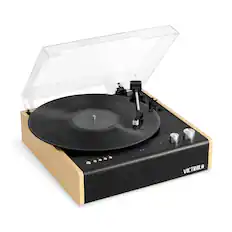 Front. Victrola - Eastwood Bluetooth Record Player - Bamboo.