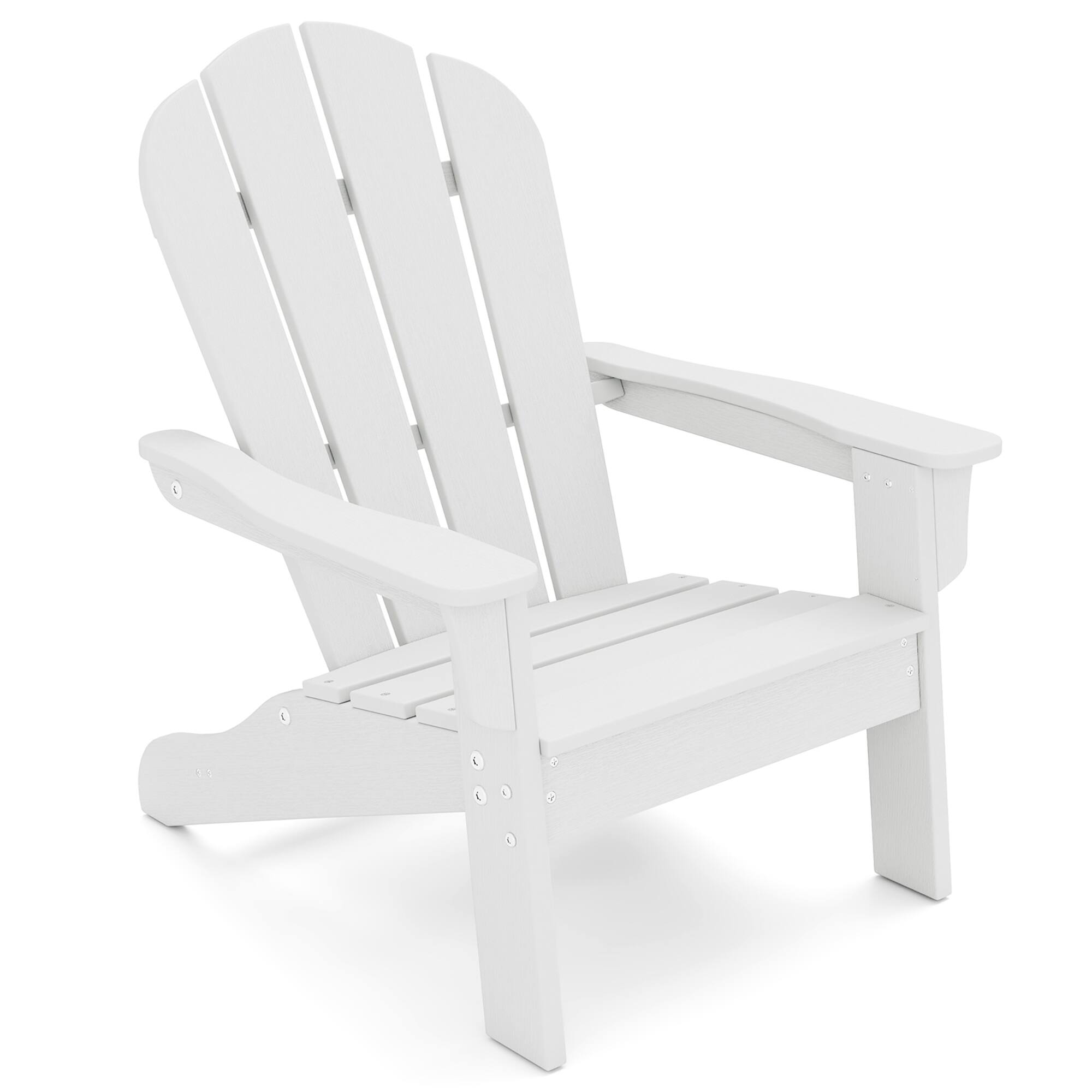 Alt View 9. Gymax - Gymax 2PCS Kid's Adirondack Chair All-Weather HDPE Toddler Lawn Chair w/ Ergonomic Design White - White.