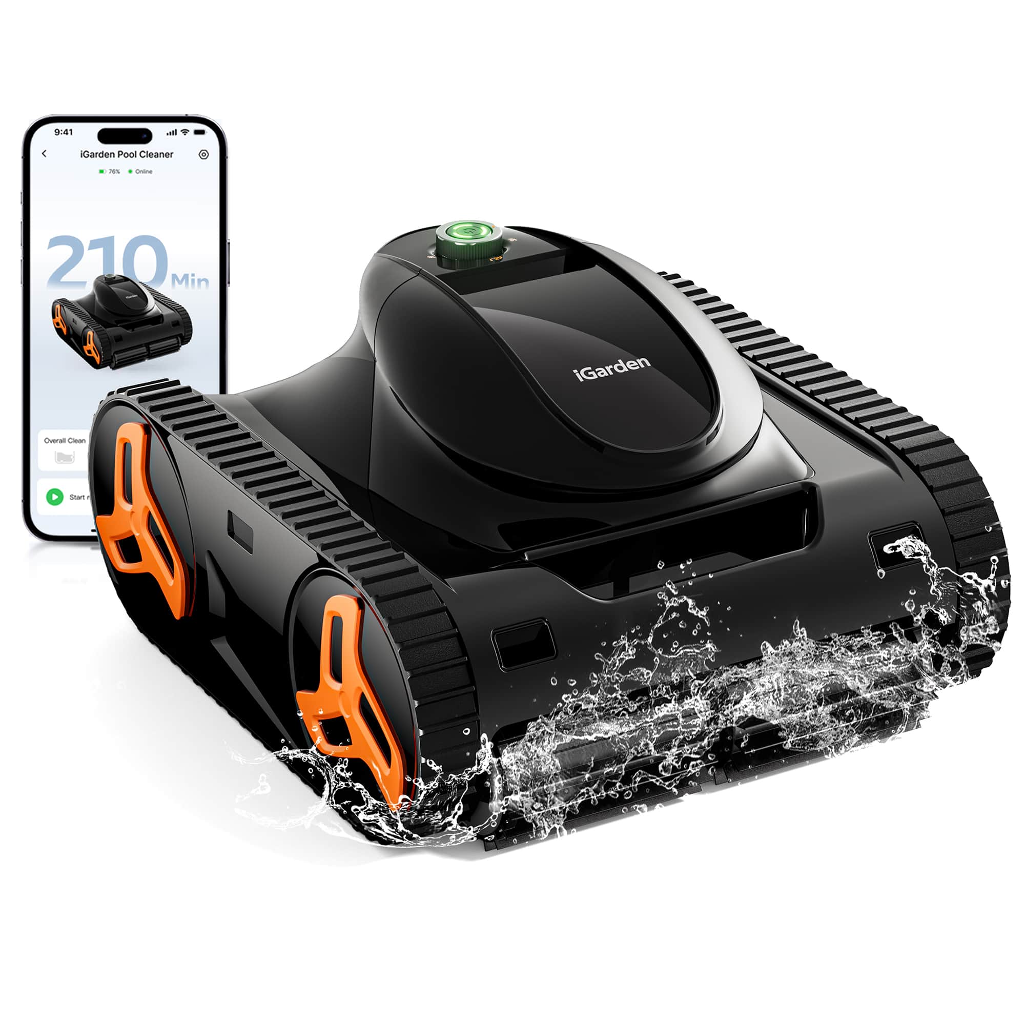 (2026 NEW) iGarden Robotic Pool Cleaner KN Series, 210-Min Runtime, Smart 3D Navigation