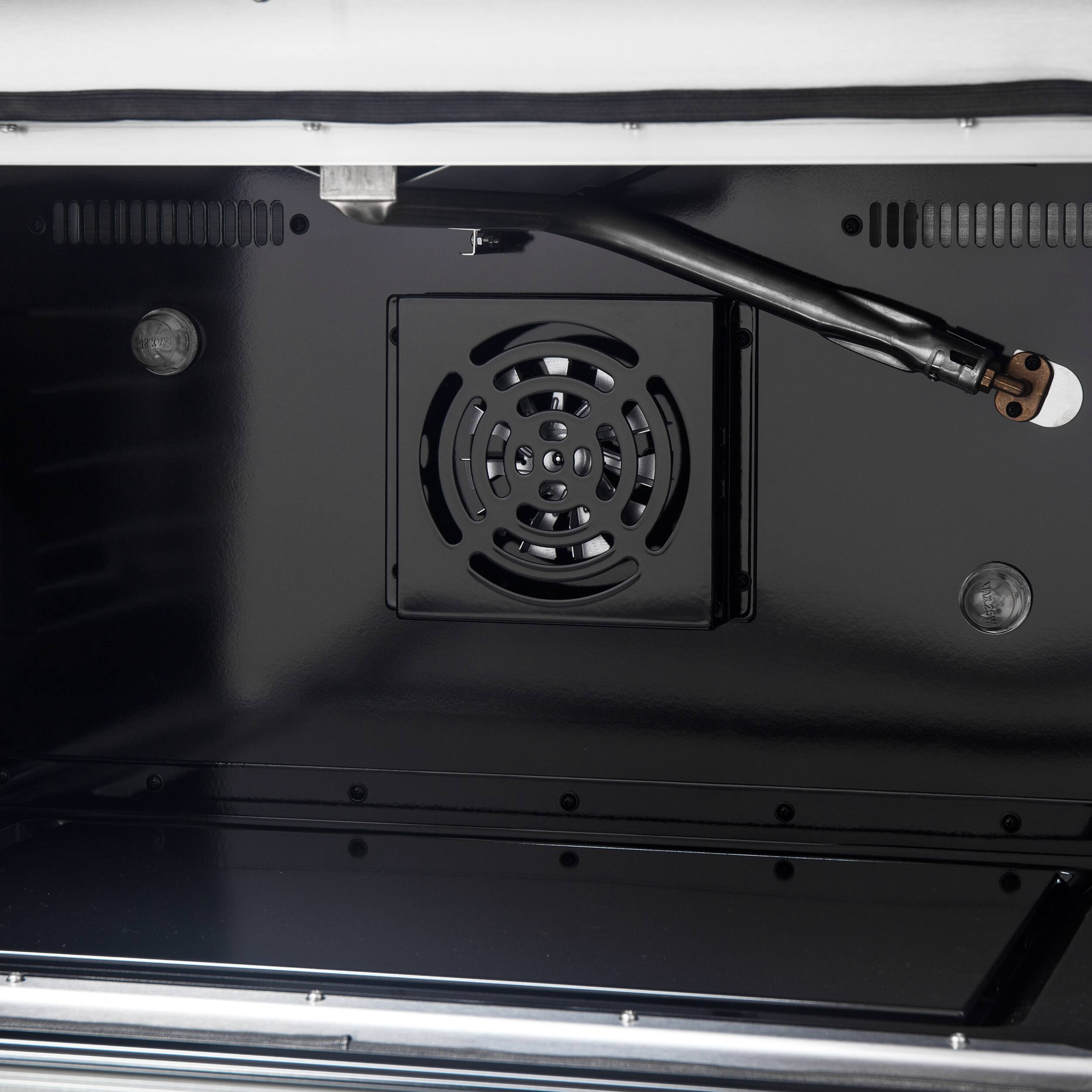 Alt View 12. Forno Appliances - Galiano 5.26 Cu. Ft. Freestanding Gas Convection Range with Continuous Cast Iron Grates - Black.