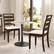 Angle. Costway - Modern Dining Chair Set of 2 Upholstered Farmhouse Chairs with Rubber Wood Frame - Brown + White.