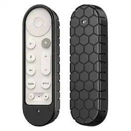 Stock Preferred - Remote Case for Google TV Streamer (4K) Voice Search Remote 2024 Silicone Cover Black - Black