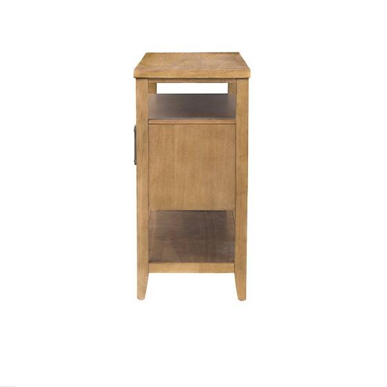 Angle. TinyHomie - 2 Door Storage Console Table - Natural.
