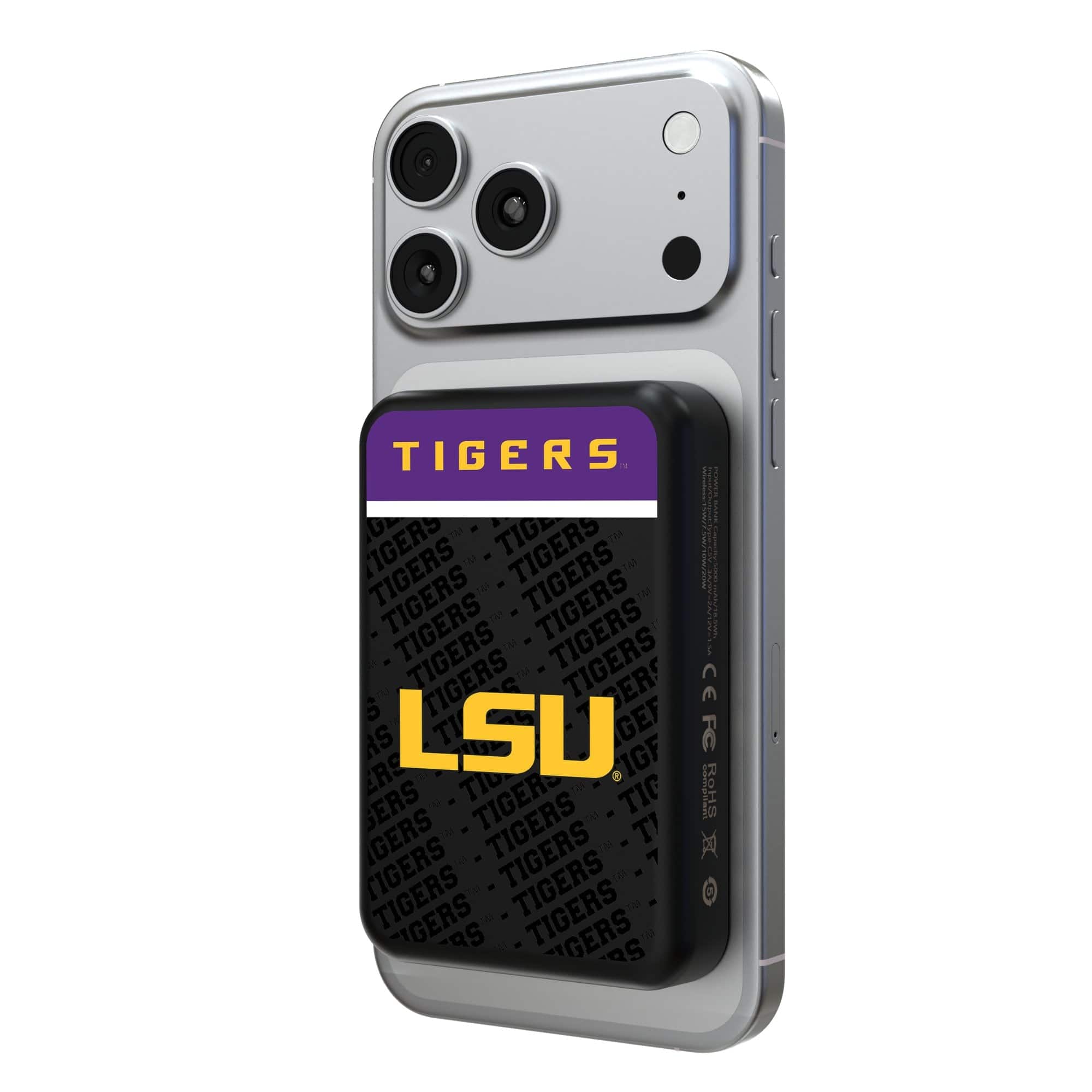 Keyscaper - LSU Tigers Endzone Plus Wireless Power Bank - Multicolor