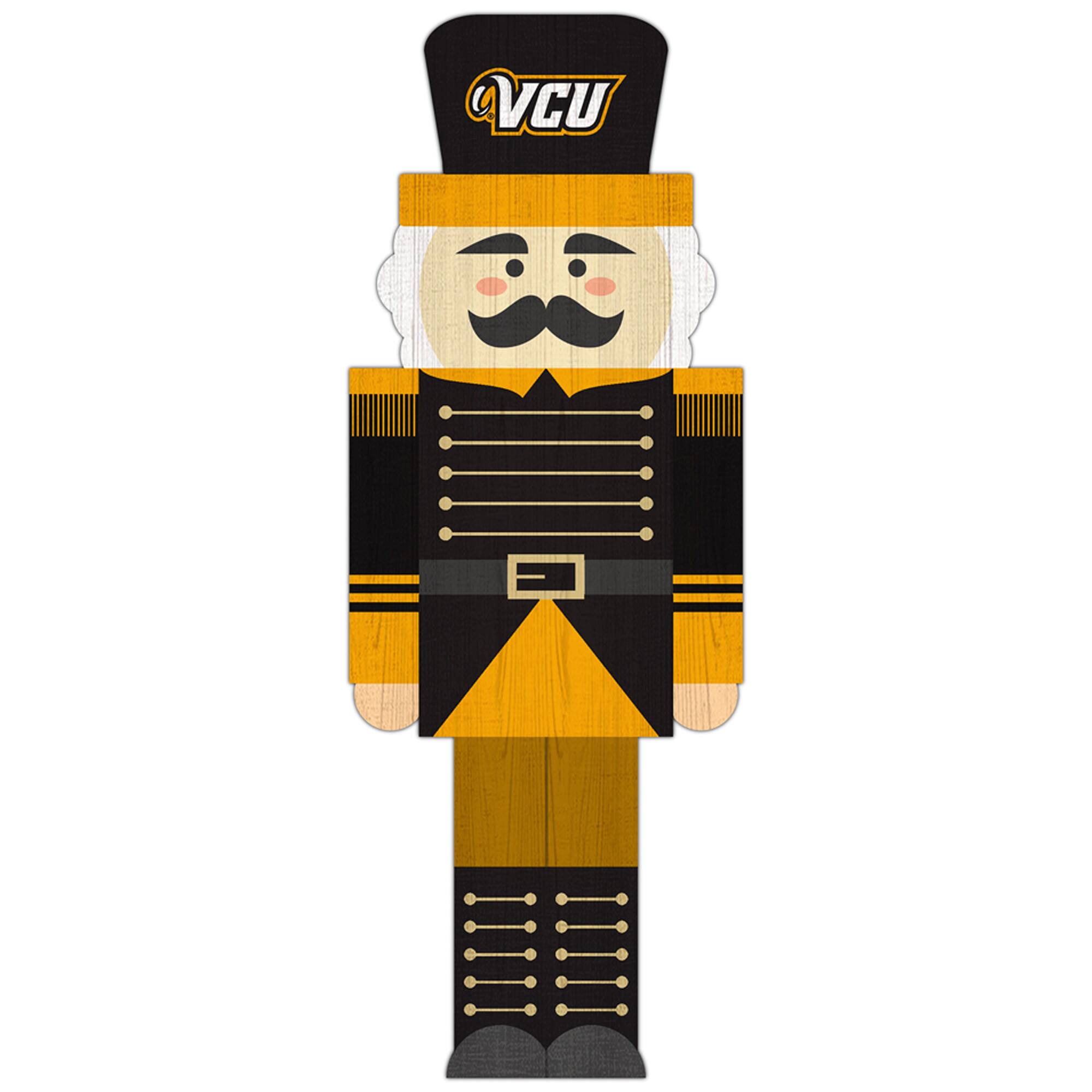 Front. Fan Creations - VCU Rams 31'' Nutcracker Leaner - Multicolor.