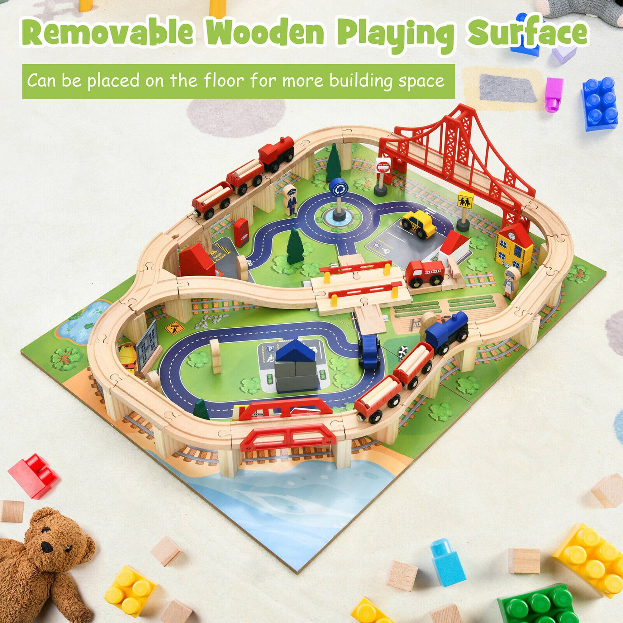 Removable Wooden Playing Surface  
Can be placed on the floor for more building space