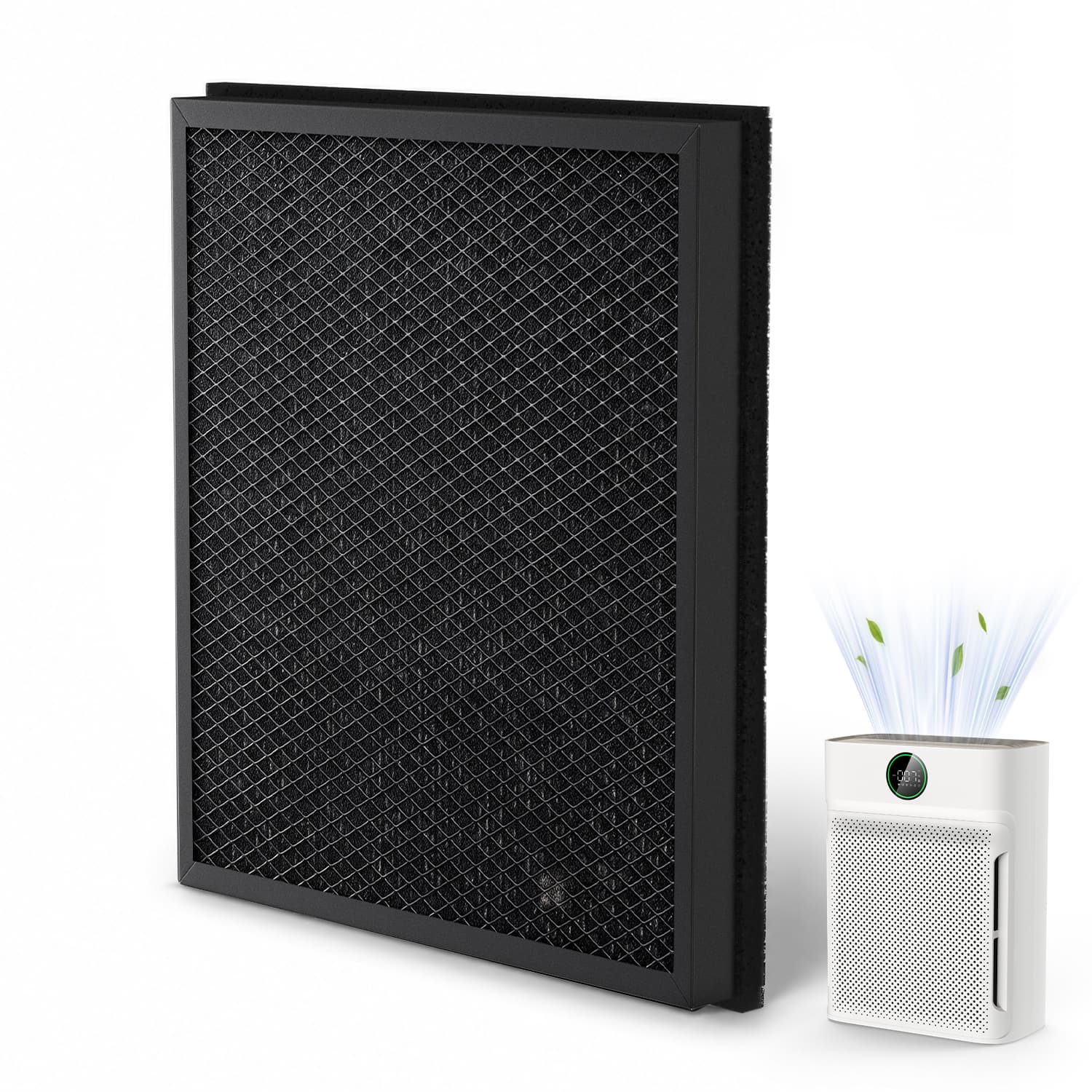 Replacement Filter Compatible for Teendow AP300A Air Purifier, True-HEPA Activated Carbon Filter, 1 Pack - White