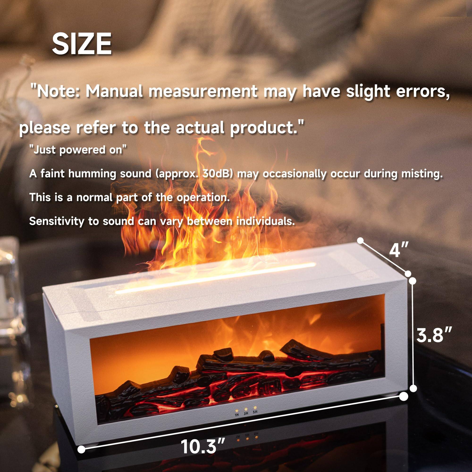 PRIMEPLUS Fireplace Flame Ultrasonic Aroma Diffuser Humidifier, 7 ...