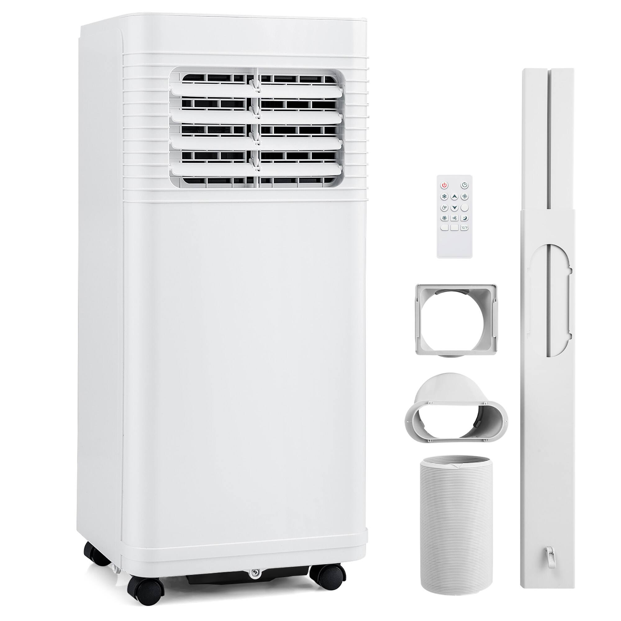 Alt View 9. Gymax - Gymax 8000 BTU Portable Air Conditioner 3-in-1 AC Unit w/ Dehumidifier & Fan Sleep Mode & 24H Timer - White.