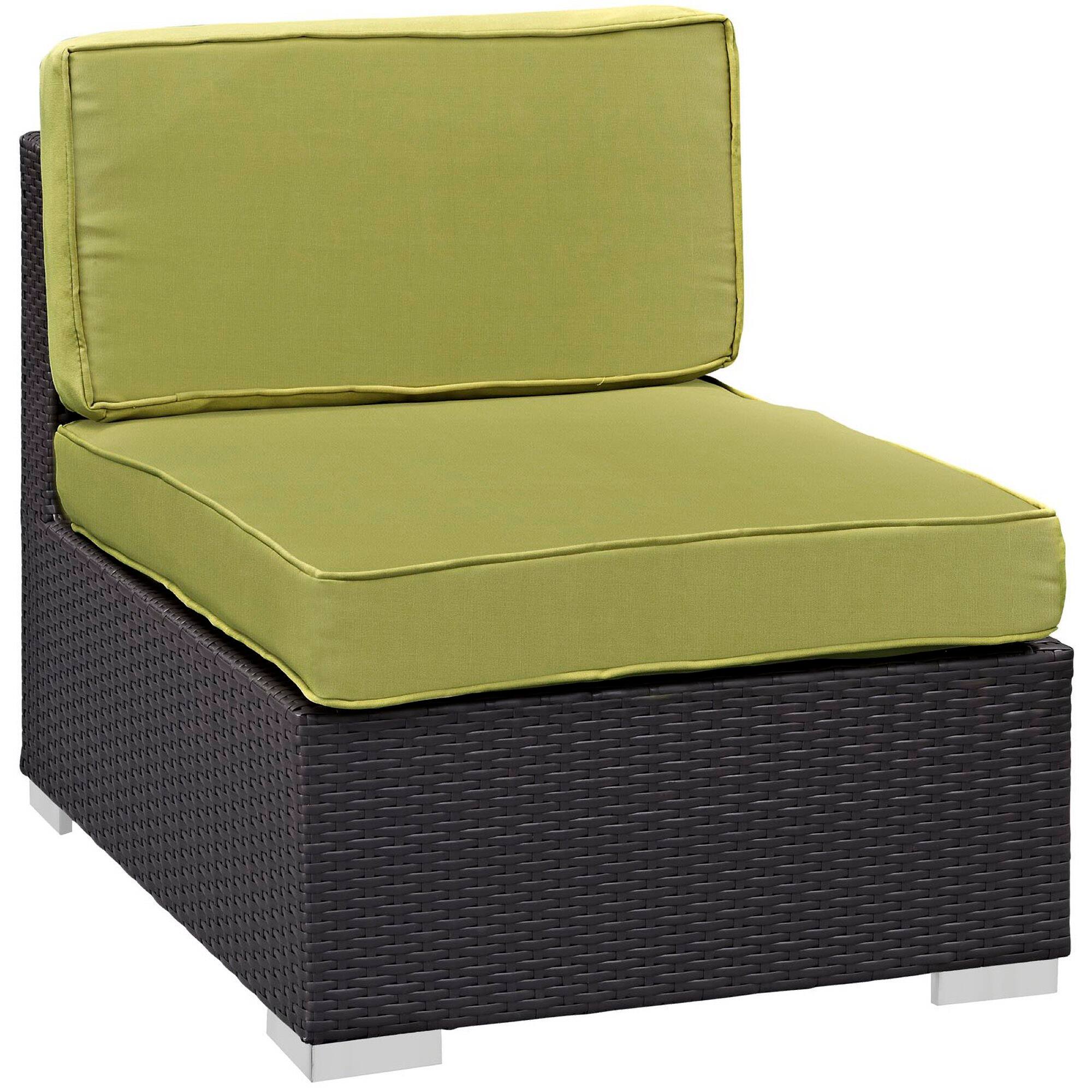 Angle. Modway - Gather Outdoor Patio Armless Chair Set of 2 by Modway - Espresso Peridot.