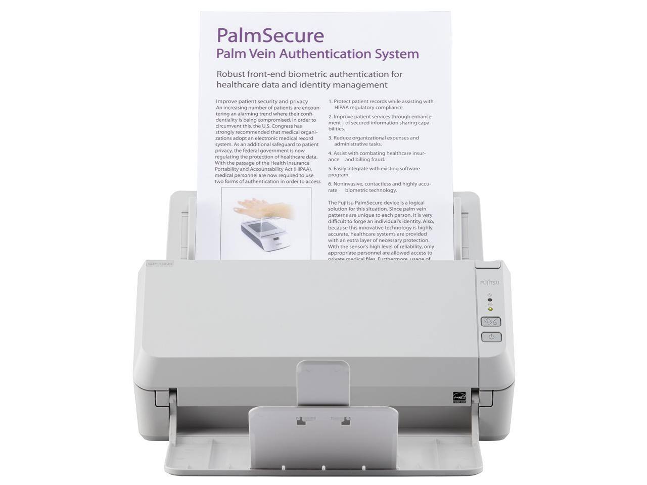 PalmSecure Palm Vein Authentication System  
Robust front-end biometric authentication for healthcare data and identity management  

Improve patient security and privacy  
An increasing number of patients are encountering an alarming trend where their confidentiality is being compromised. To circumvent this, the U.S. Congress has strongly recommended that medical organizations adopt electronic medical record systems. As an additional safeguard, the federal government is regulating the protection of healthcare data. With the passage of the Health Insurance Portability and Accountability Act (HIPAA), medical personnel are now required to use two forms of authentication in order to access patient records.  

Protect patient records while assisting with HIPAA regulatory compliance.  
Improve patient services through enhanced secured information sharing capabilities.  
Reduce organizational expenses and administrative tasks.  
Assist with combating healthcare insurance and billing fraud.  
Easily integrate with existing software.  
Noninvasive, contactless and highly accurate.  

The Fujitsu PalmSecure device is a logical solution for this situation. Since vein patterns are unique to each person, it is very difficult to forge an individual's vein patterns. This innovative technology provides an extra layer of necessary protection.  

With the sensor's high level of reliability, only appropriate personnel are allowed access to private medical files. Furthermore, usage of