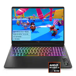 HyperX - OMEN MAX 16" 240Hz 2.5K OLED Gaming Laptop - AMD Ryzen AI 9 HX 475 (2026) - 32GB RAM - NVIDIA GeForce RTX 5080 - 1TB SSD - Shadow Black